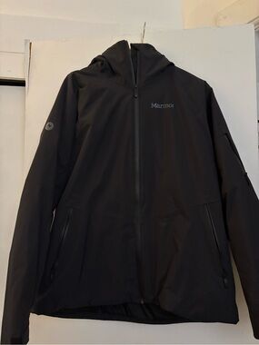 Marmot Women's Black Hooded Rain Shell Jacket